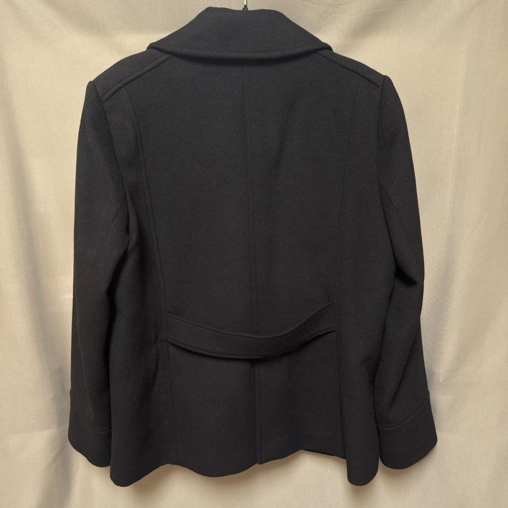 J.Crew Tailored Wool Peacoat — Plus Size 20 — Black Neutral Chic Winter Preppy - Picture 2 of 9